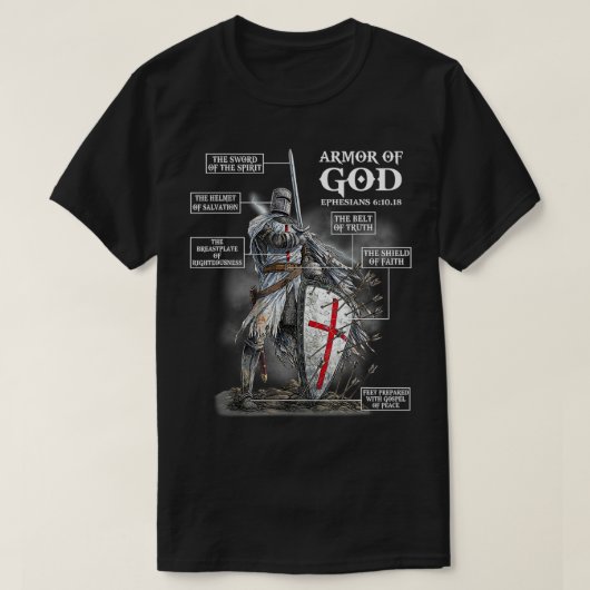 Mannen Funny Knight Templar Anatoma voor Christeli T-shirt (Design voorkant)