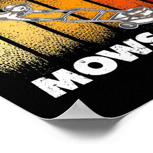 Mannen Funny Lawn Mowing Lover for Dad Father Mows Poster (Hoek)