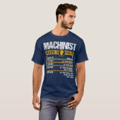 Mannen Funny Machinist Hourly Rate Engine driver T-shirt (Voorkant volledig)