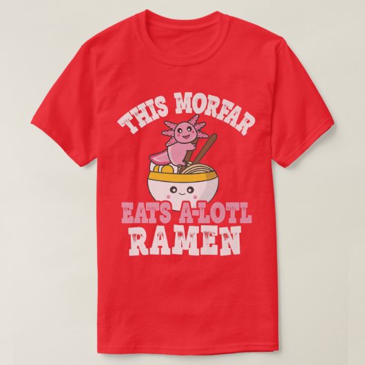 Mannen Funny Morfar Ramen Axolotl Pun Deze Morfar T-shirt (Design voorkant)
