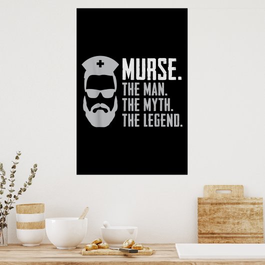 Mannen Funny Murse Poster (Keuken)