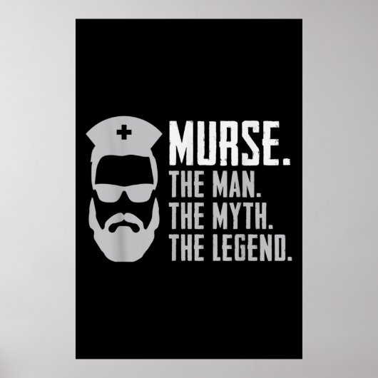 Mannen Funny Murse Poster (Voorkant)