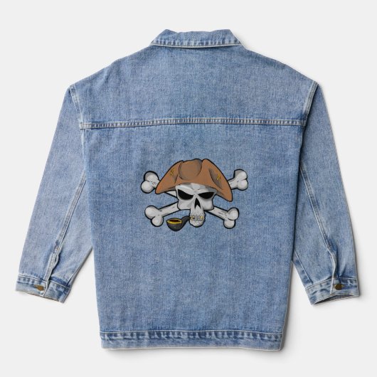 Mannen Funny Novelty RIOT SQUAD Denim Jacket (Achterkant)