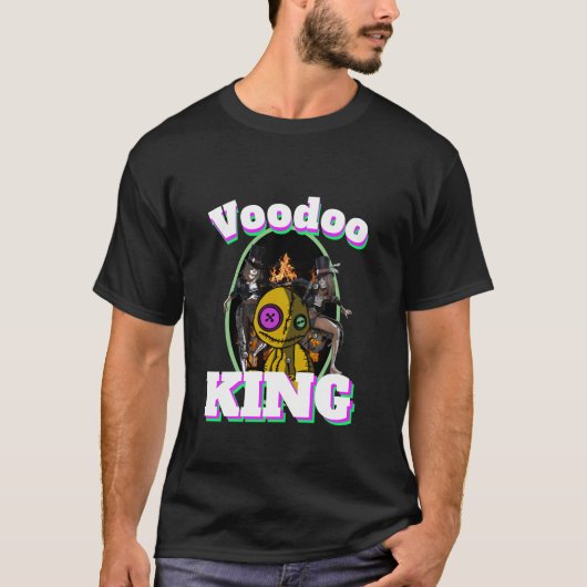 Mannen Funny Novelty Sports VOODOO KING T-shirt (Voorkant)