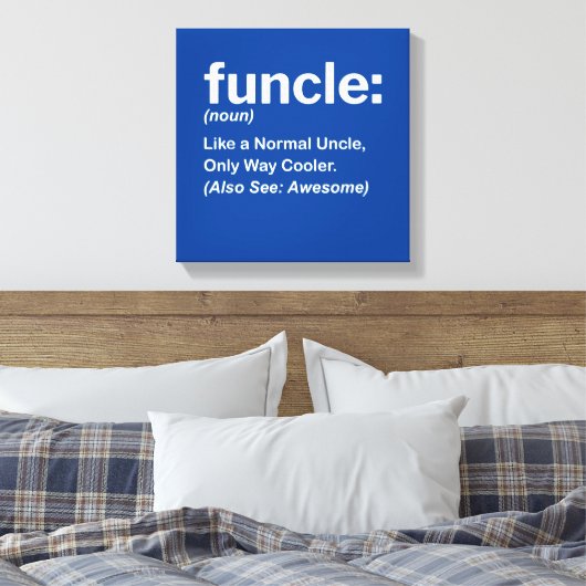 Mannen Funny oom Shirt Mannen Funding Definition G Canvas Afdruk (Insitu (Slaapkamer))