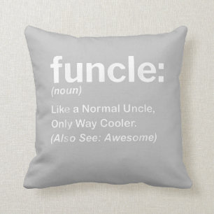 Mannen Funny oom Shirt Mannen Funding Definition G Kussen