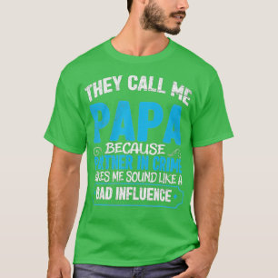 Mannen Funny opa geeft papieren partner in misdaad T-shirt