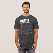 Mannen Funny Pap's favoriete Gezegden Vaderdag T-shirt (Voorkant volledig)