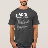 Mannen Funny Pap's favoriete Gezegden Vaderdag T-shirt (Voorkant)