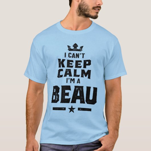 Mannen Funny Persoonlijke naam Beau T-shirt (Voorkant)