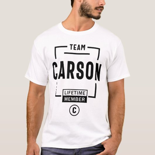 Mannen Funny Persoonlijke naam Carson T-shirt (Voorkant)