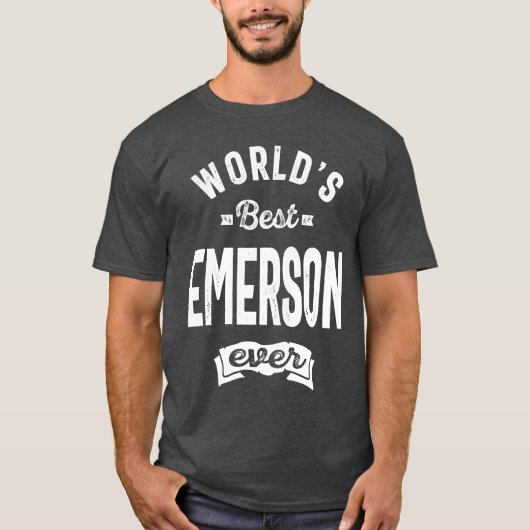 Mannen Funny Persoonlijke naam Emerson T-shirt (Voorkant)