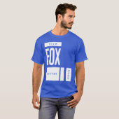 Mannen Funny Persoonlijke naam Fox T-shirt (Voorkant volledig)