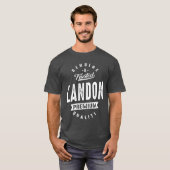Mannen Funny Persoonlijke naam Landon T-shirt (Voorkant volledig)
