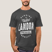 Mannen Funny Persoonlijke naam Landon T-shirt (Voorkant)