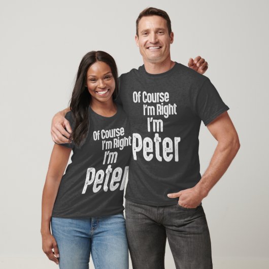 Mannen Funny Persoonlijke naam Peter T-shirt (Unisex)