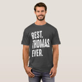 Mannen Funny Persoonlijke Naam Thomas T-shirt (Voorkant volledig)