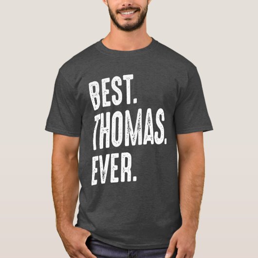 Mannen Funny Persoonlijke Naam Thomas T-shirt (Voorkant)