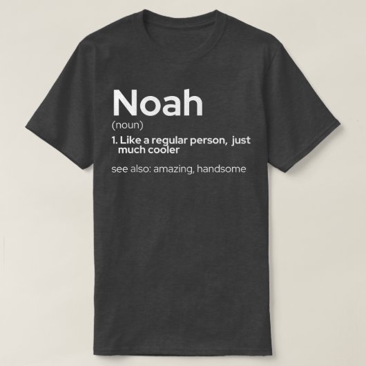 Mannen Funny Persoonlijke Voornaam Noah T-shirt (Design voorkant)