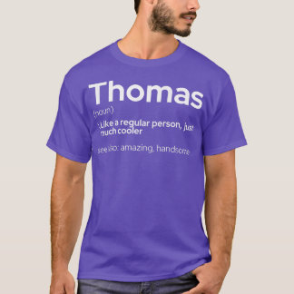 Mannen Funny Persoonlijke Voornaam Thomas T-shirt