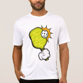 Mannen Funny Pickleball Sport Shirt "SERVE & DINK" (Voorkant)