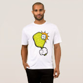 Mannen Funny Pickleball Sport Shirt "SERVE & DINK" (Voorkant volledig)