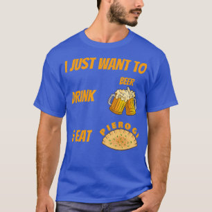 Mannen Funny Pierogi Pools T-shirt