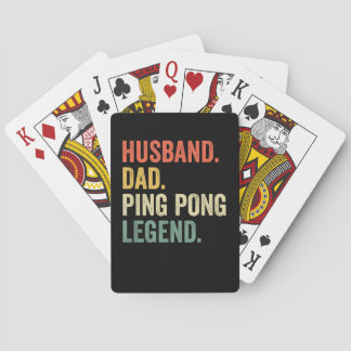 Mannen Funny Ping Pong Husband Pap Tennis Lege Pokerkaarten