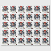 Mannen Funny Pirate Birthday Voeg je gezicht Fun F Cadeaupapier (Vlak)