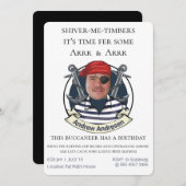 Mannen Funny Pirate Birthday Voeg je gezicht Fun F Kaart (Voorkant / Achterkant)