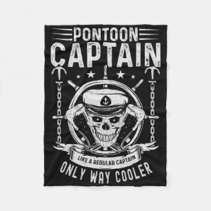 Mannen Funny Pontoon Captain Boat Captain Way Cool Fleece Deken