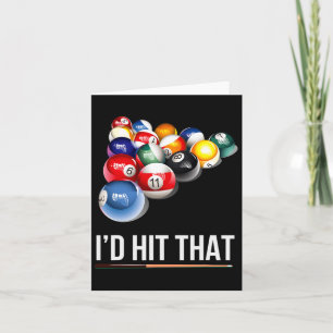 Mannen Funny Pool Gift ID hit die biljartspeler Kaart