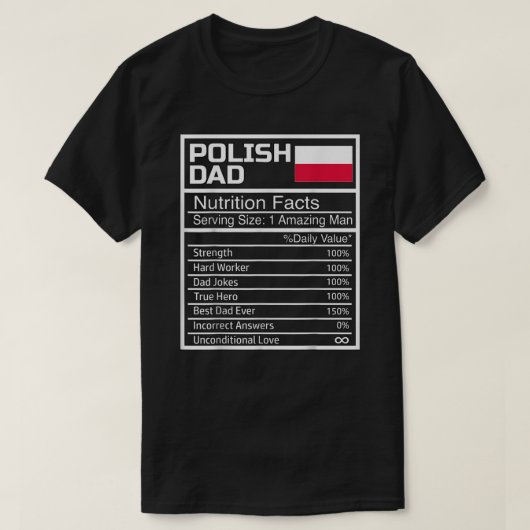 Mannen Funny Poolse vader Voedingsfeesten vaders d T-shirt (Design voorkant)