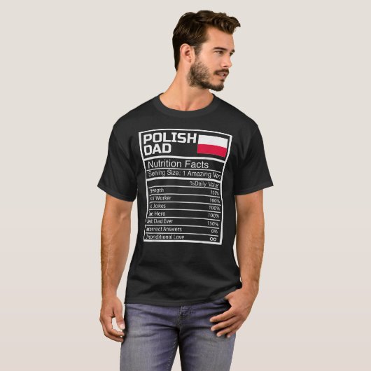 Mannen Funny Poolse vader Voedingsfeesten vaders d T-shirt (Voorkant volledig)