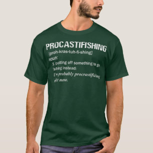 Mannen Funny Procrastifish Definitie voor pap Gra T-shirt
