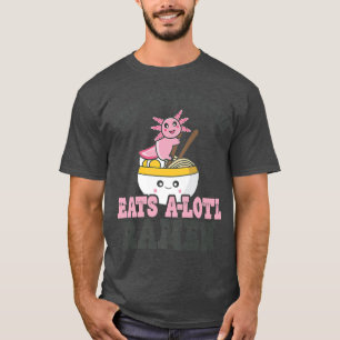Mannen Funny Ramen van Tamamatua Cute Axolotl Eat T-shirt