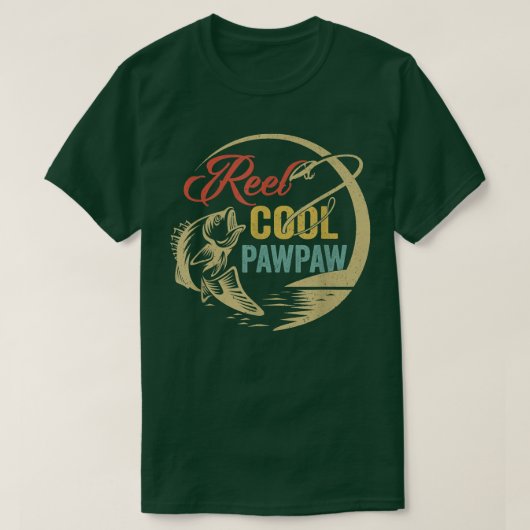 Mannen Funny Reel Cool Paw Love Vist T-shirt (Design voorkant)