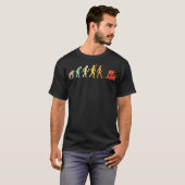 Mannen Funny Roofer Evolution Gift dakbedekking T-shirt (Voorkant volledig)