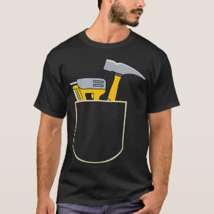 Mannen funny Roofer Nail-Pistool in de zakdoek T-shirt