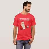 Mannen Funny Santa Naughty List kerstShirt T-shirt (Voorkant volledig)