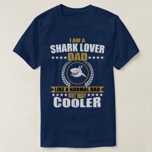 Mannen Funny Shark Lover Pap Gezegde Love Sharks f T-shirt (Design voorkant)