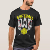 Mannen Funny Softball Pap Team Sport  Softba T-shirt (Voorkant)
