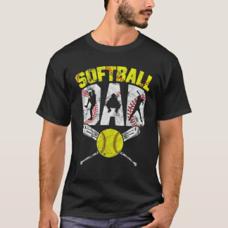 Mannen Funny Softball Pap Team Sport  Softba T-shirt