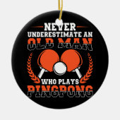 Mannen Funny Table Tennis Lover Graphic voor manne Keramisch Ornament (Voorkant)