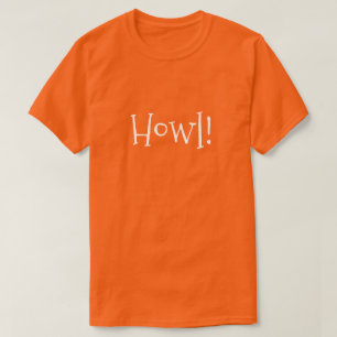 Mannen Funny Text Howl T-shirt