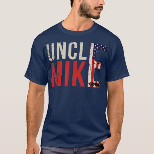 Mannen Funny Uncle Mike voor mannen cadeau T-shirt (Voorkant)
