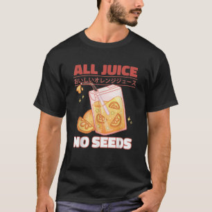 Mannen Funny Vasectomy Alle sap Geen zaadjes T-shirt