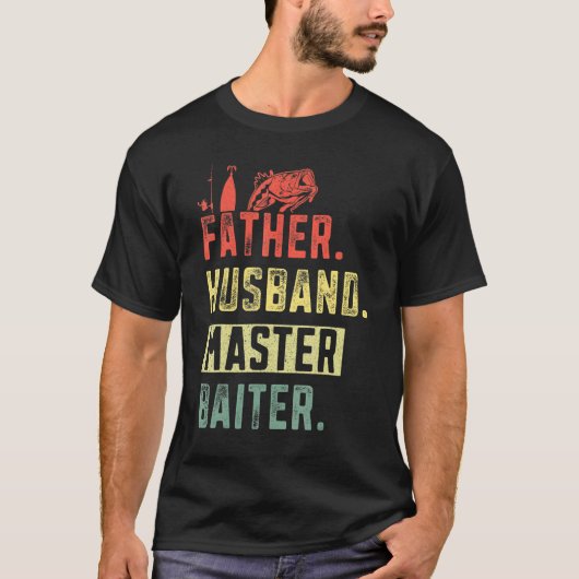 Mannen Funny Vist Angler Father Husband Master Ba T-shirt (Voorkant)