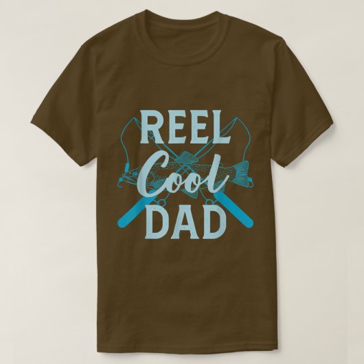 Mannen Funny Vist papa Mannen Funny Reel Cool Fish T-shirt (Design voorkant)