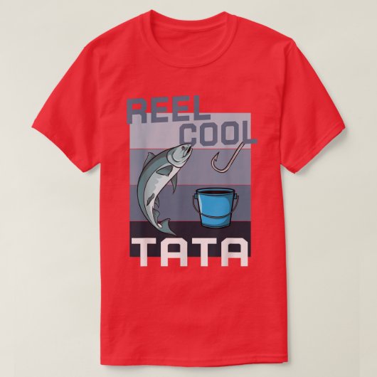 Mannen Funny Vist Reel Cool Tata Fathers Dag T-shirt (Design voorkant)